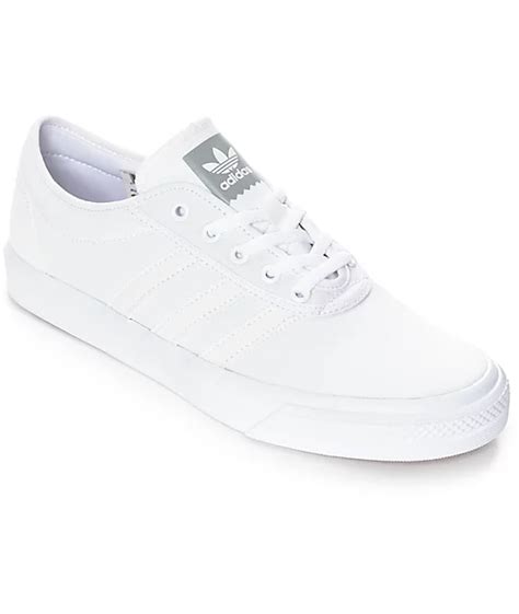 adidas white canvas shoes.